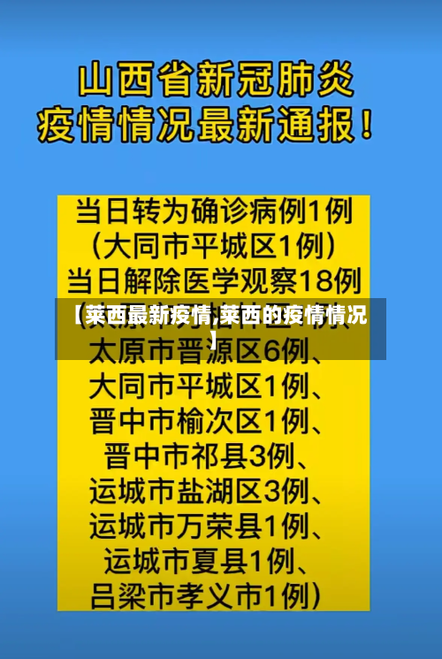 【莱西最新疫情,莱西的疫情情况】