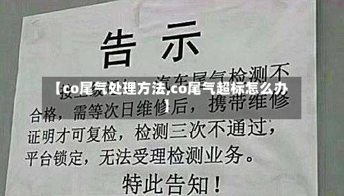 【co尾气处理方法,co尾气超标怎么办】-第3张图片
