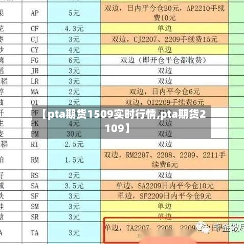 【pta期货1509实时行情,pta期货2109】