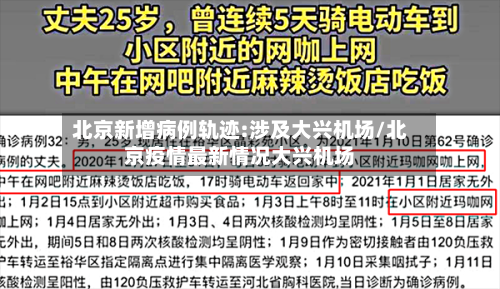 北京新增病例轨迹:涉及大兴机场/北京疫情最新情况大兴机场