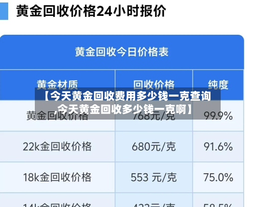 【今天黄金回收费用多少钱一克查询,今天黄金回收多少钱一克啊】-第2张图片