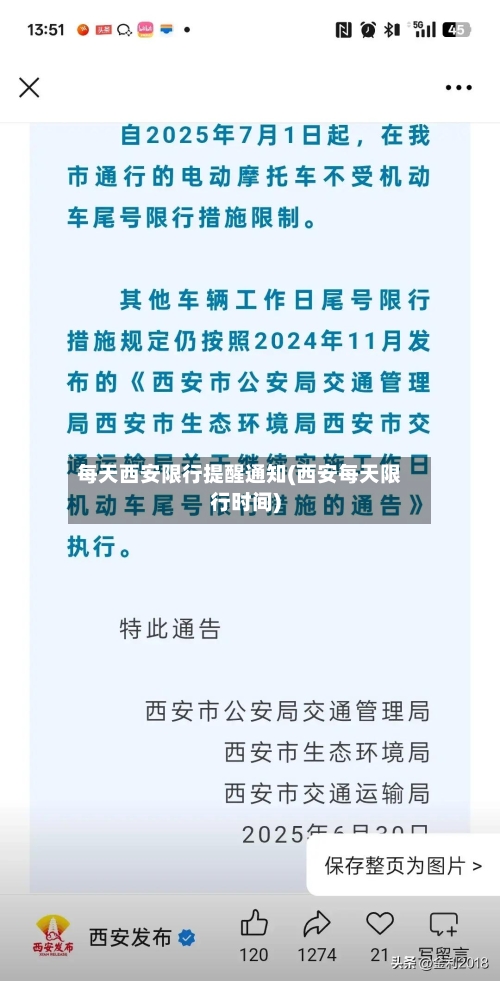 每天西安限行提醒通知(西安每天限行时间)-第2张图片