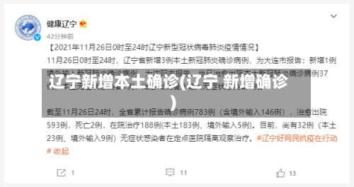 辽宁新增本土确诊(辽宁 新增确诊)-第3张图片