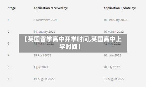 【英国留学高中开学时间,英国高中上学时间】