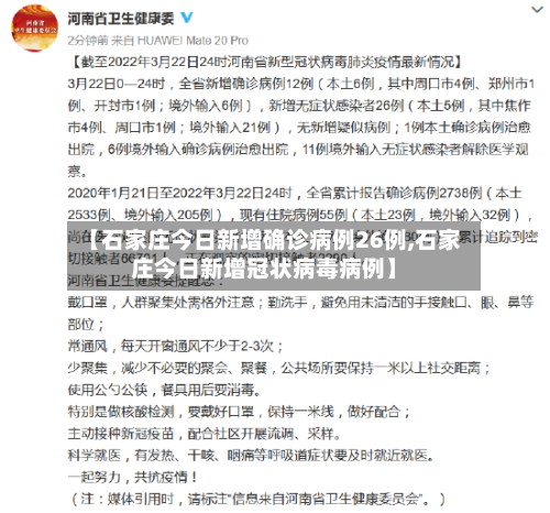 【石家庄今日新增确诊病例26例,石家庄今日新增冠状病毒病例】