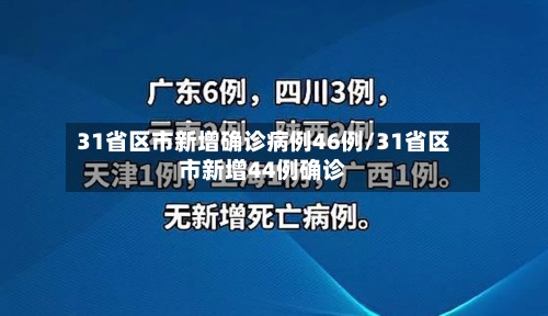 31省区市新增确诊病例46例/31省区市新增44例确诊