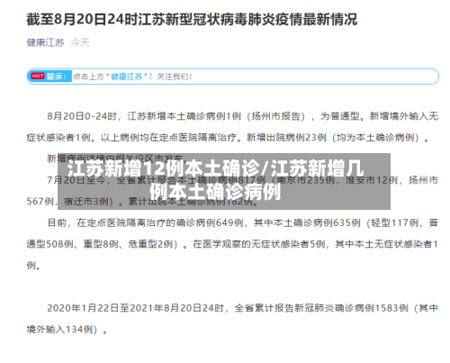 江苏新增12例本土确诊/江苏新增几例本土确诊病例-第2张图片