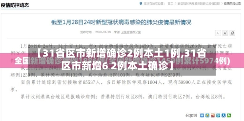 【31省区市新增确诊2例本土1例,31省区市新增6 2例本土确诊】