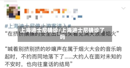 上海迪士尼确诊/上海迪士尼确诊了吗-第3张图片