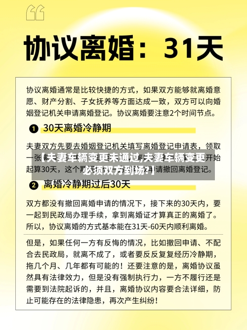 【夫妻车辆变更未通过,夫妻车辆变更必须双方到场?】