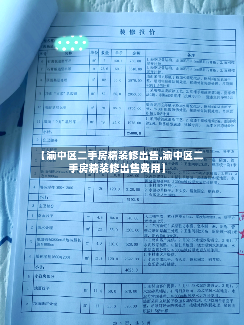 【渝中区二手房精装修出售,渝中区二手房精装修出售费用】