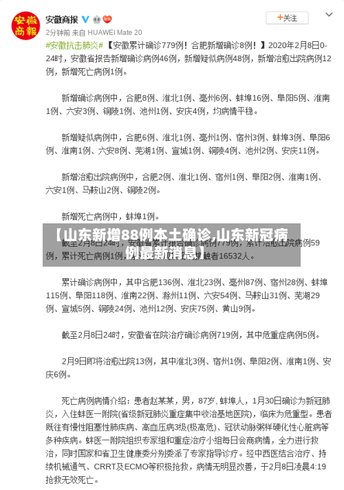 【山东新增88例本土确诊,山东新冠病例最新消息】