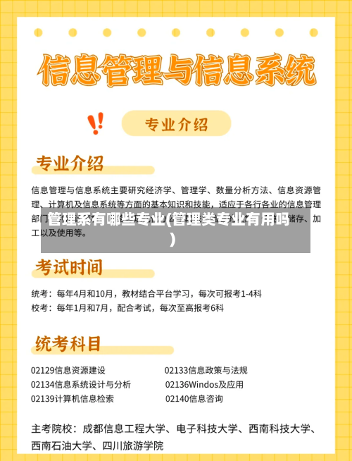 管理系有哪些专业(管理类专业有用吗)