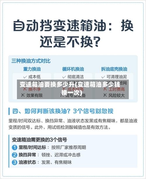 变速箱油要换多少升(变速箱油多少钱换一次)-第3张图片