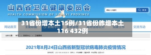 31省份增本土15例/31省份昨增本土116 432例-第3张图片