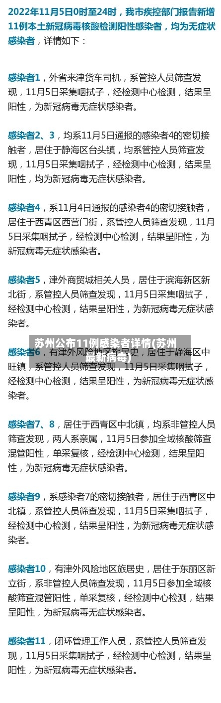 苏州公布11例感染者详情(苏州最新病毒)-第2张图片