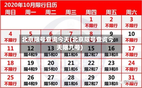 北京限号查询今天(北京限号查询今天限几号)