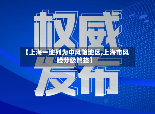 【上海一地列为中风险地区,上海市风险分级管控】-第3张图片