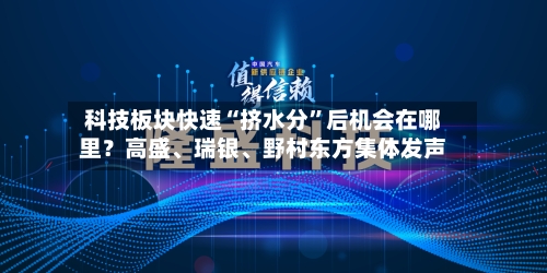 科技板块快速“挤水分”后机会在哪里？高盛、瑞银、野村东方集体发声-第3张图片