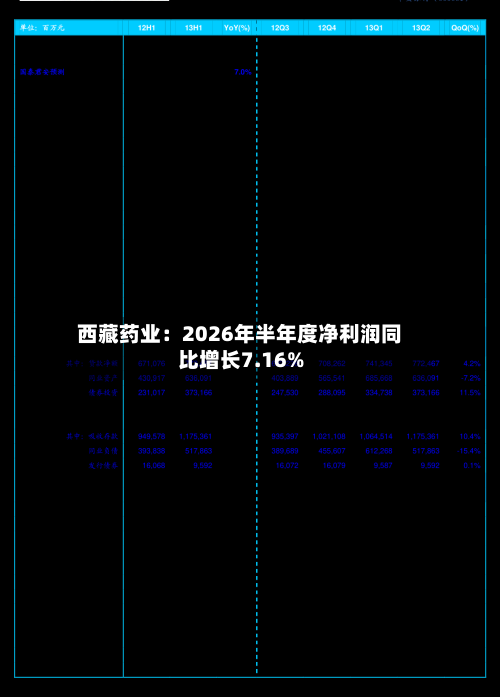 西藏药业：2026年半年度净利润同比增长7.16%-第2张图片