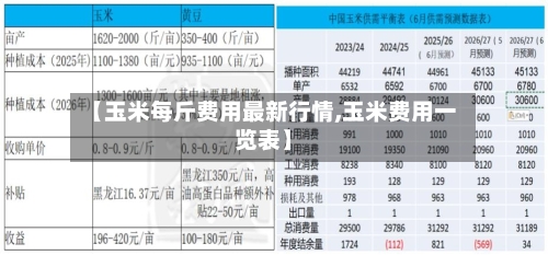 【玉米每斤费用最新行情,玉米费用一览表】-第2张图片