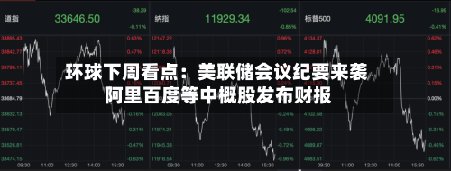 环球下周看点：美联储会议纪要来袭 阿里百度等中概股发布财报