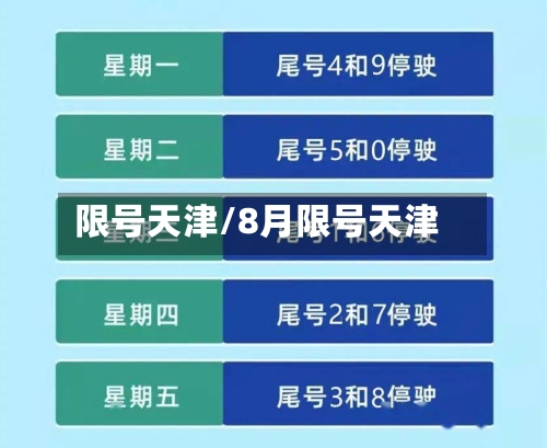 限号天津/8月限号天津-第3张图片