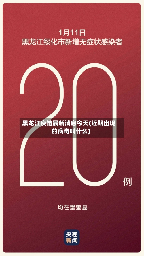 黑龙江疫情最新消息今天(近期出现的病毒叫什么)