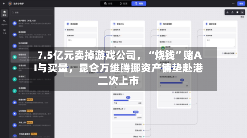 7.5亿元卖掉游戏公司	，“烧钱”赌AI与买量，昆仑万维腾挪资产铺垫赴港二次上市-第3张图片
