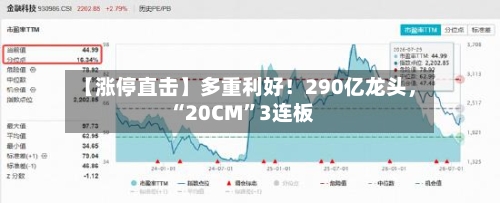【涨停直击】多重利好！290亿龙头，“20CM	”3连板-第1张图片