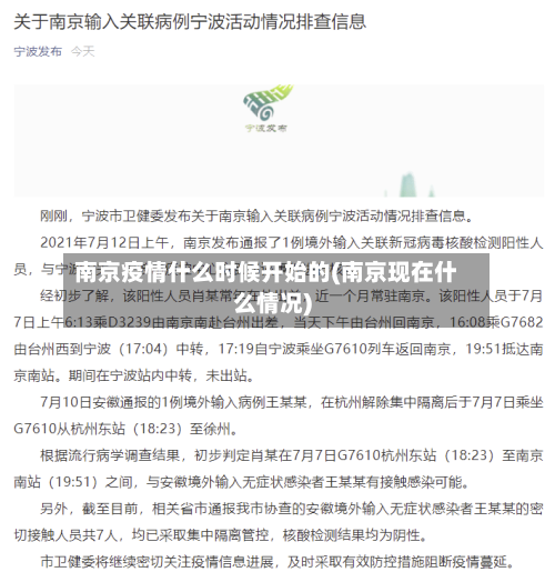 南京疫情什么时候开始的(南京现在什么情况)-第2张图片