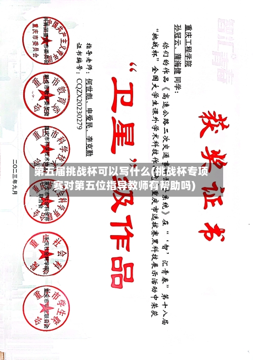 第五届挑战杯可以写什么(挑战杯专项赛对第五位指导教师有帮助吗)