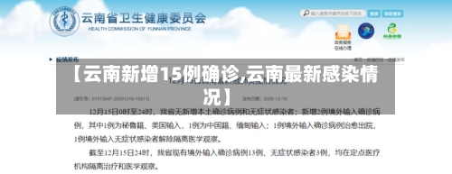 【云南新增15例确诊,云南最新感染情况】