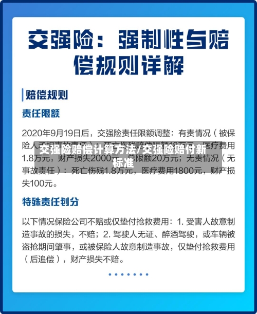 交强险赔偿计算方法/交强险赔付新标准-第2张图片
