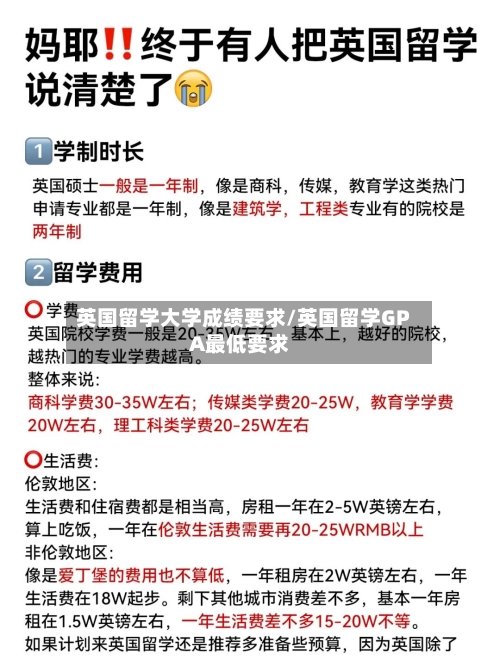 英国留学大学成绩要求/英国留学GPA最低要求-第3张图片
