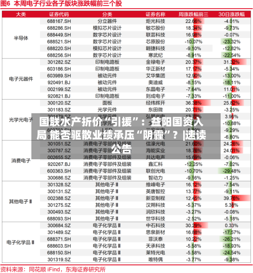 国联水产折价“引援”：益阳国资入局 能否驱散业绩承压“阴霾”？|速读公告